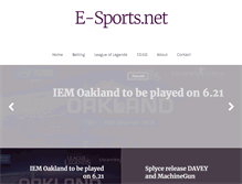 Tablet Screenshot of e-sports.net